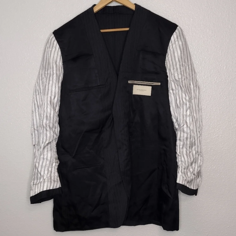 Burberry Men's 100% Wool Pinstripe Business Office Button Sport Coat Blazer Sz44